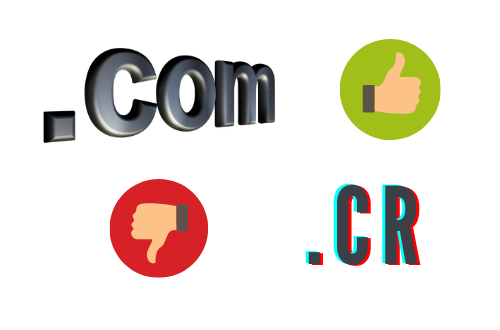 Diferencias entre .cr y .com Diferencias entre .cr y .com